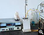   Устройство лабораторного анализа горения серы 